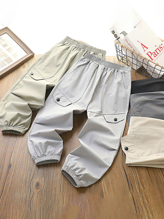 Children's Boy Thin Type Trousers Korean Style Fashionable Teens Casual Children's Pants