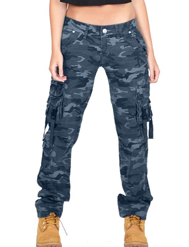 Women's Camouflage Loose Outdoor Sports Overalls Pants