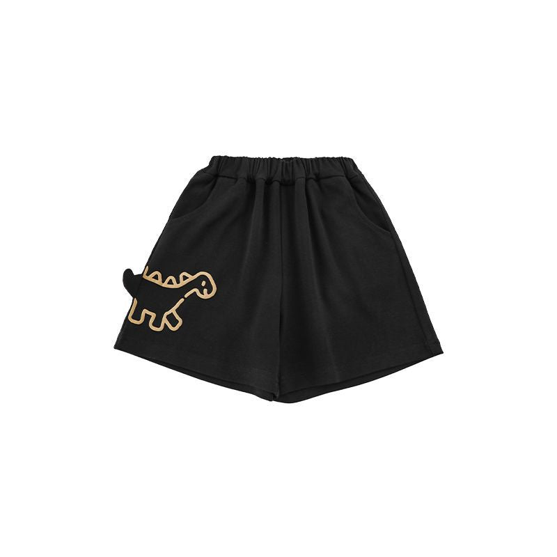 Summer Lapel Short-sleeved Shirt T-shirt In Contrast Color Children's Pants