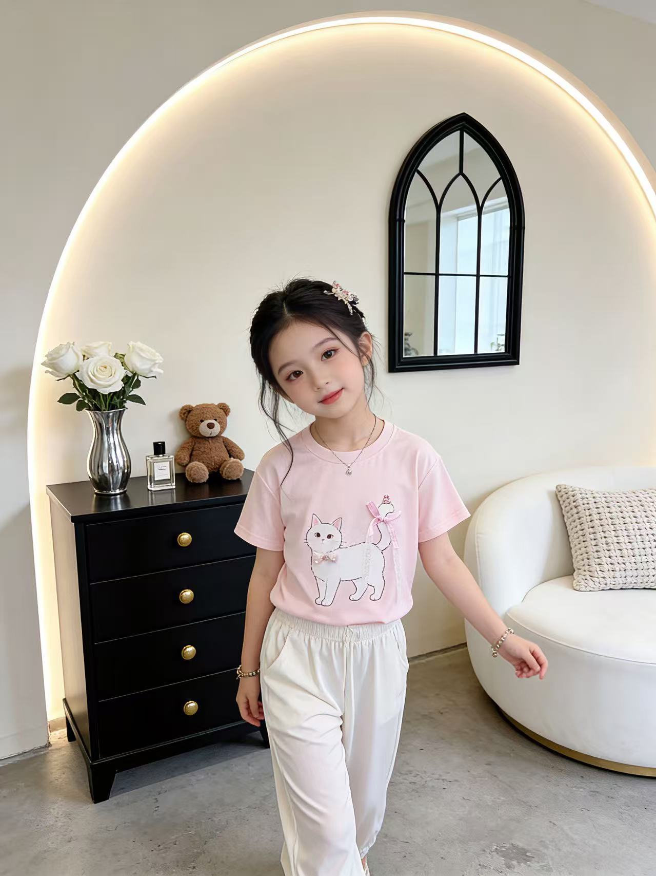 Children's Small Yellow Duck Short-sleeved Summer Top Children's T-shirt