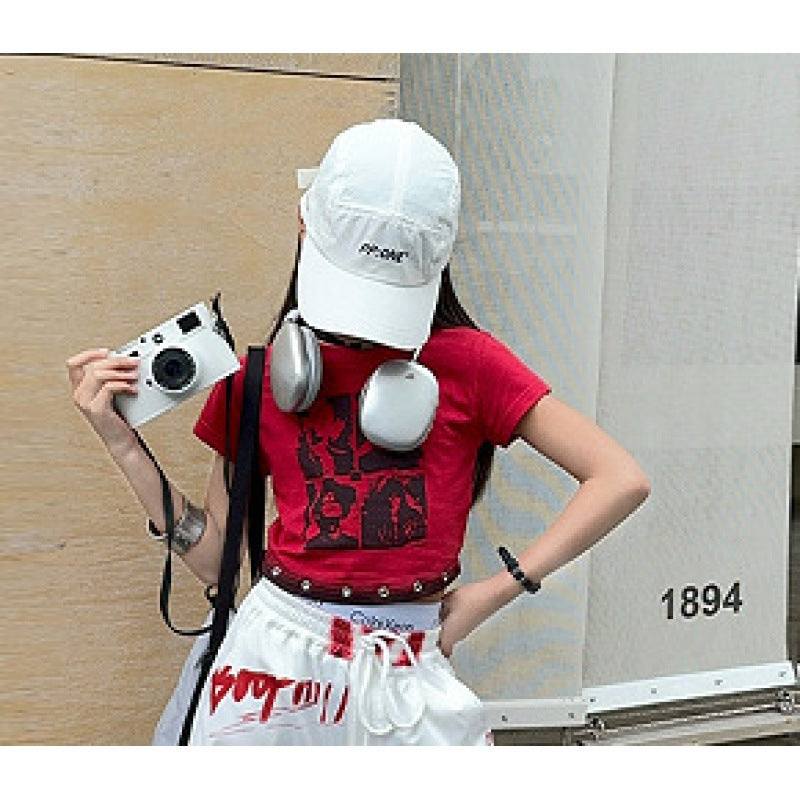 Printed Pants Casual Sports Hot Short-sleeved Children's Suit