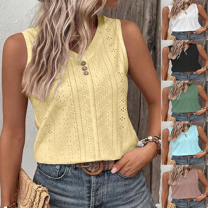 Women's Solid Color Casual Round Neck Clinch Small Vest/suspenders/tube Top