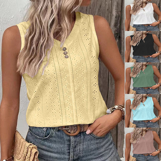 Women's Solid Color Casual Round Neck Clinch Small Vest/suspenders/tube Top