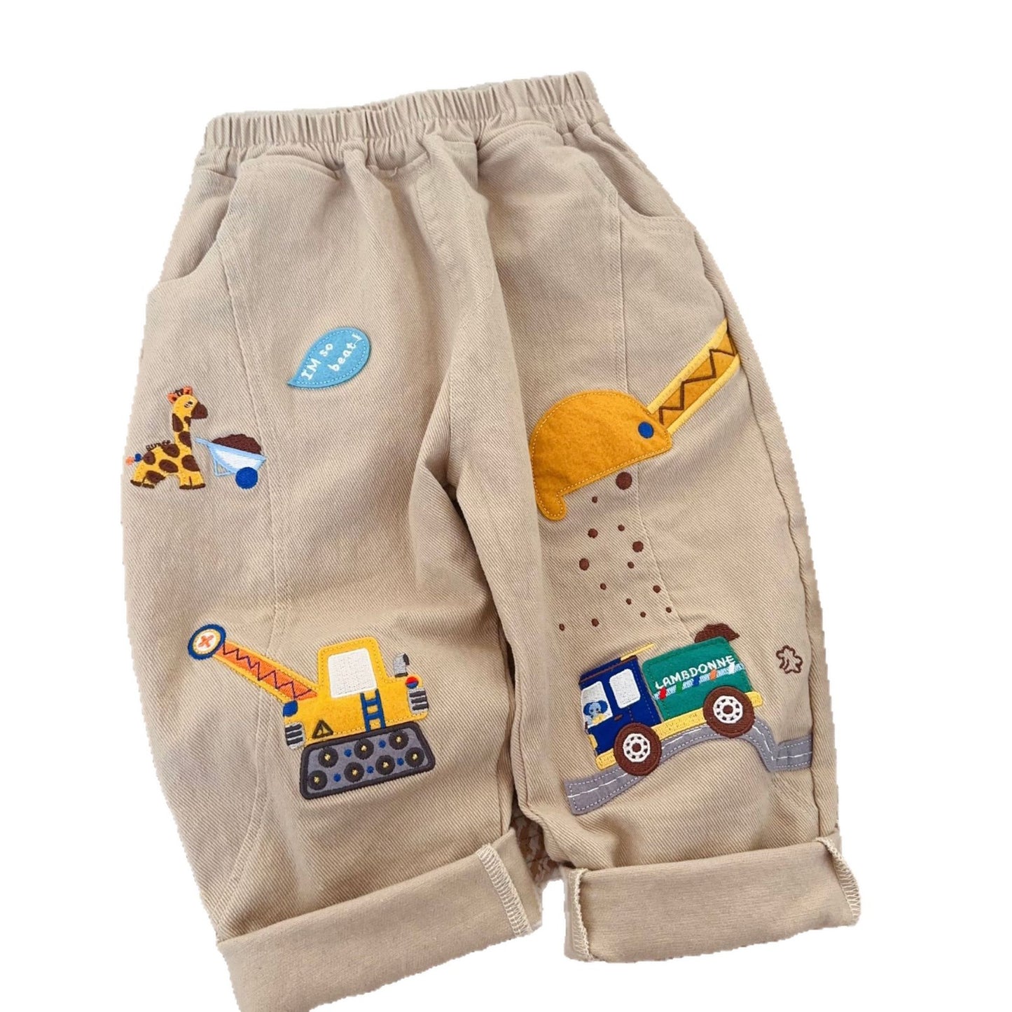 Creative Trendy Autumn Woven Embroidered Trousers Children's Pants