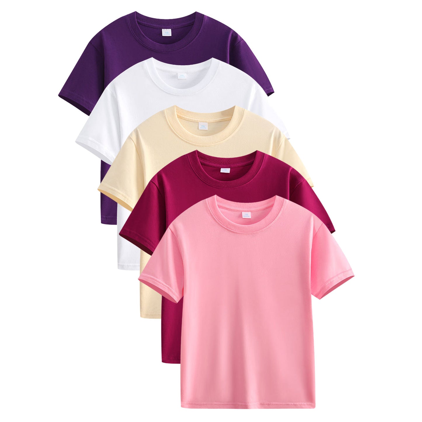 Children's Short-sleeved Summer Kindergarten Half-sleeved Shirt Solid Children's T-shirt