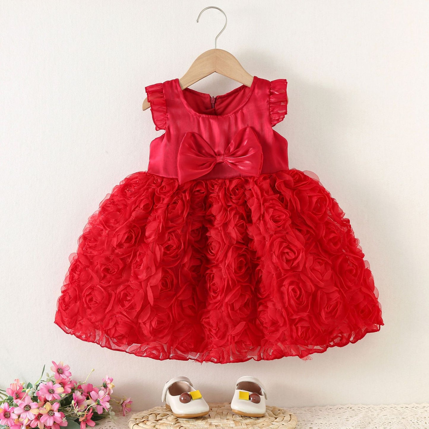 Children's Summer Western Style Lace Mesh Vest Children's Dress