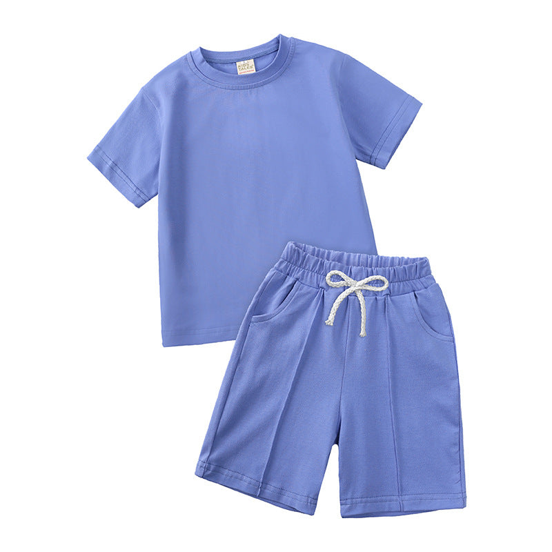 Children's Summer Boy Loose Casual Short-sleeved Shorts Children's Suit