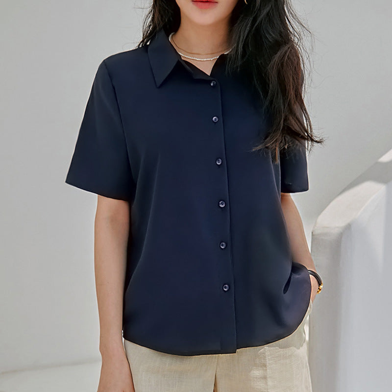 Women's Shirt Summer Short-sleeved Casual Fashion French Style Temperament Blouse