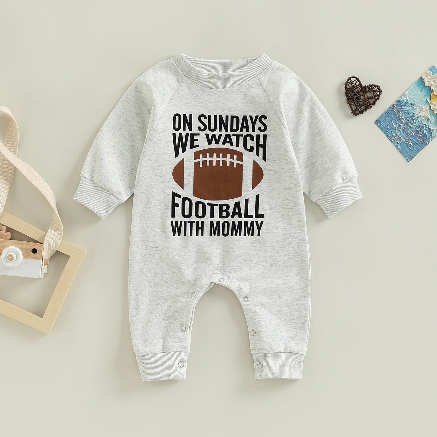 Romper Rugby English Printed Long-sleeved Jumpsuit Born Cotton Jumpsuit, Climbing Suit