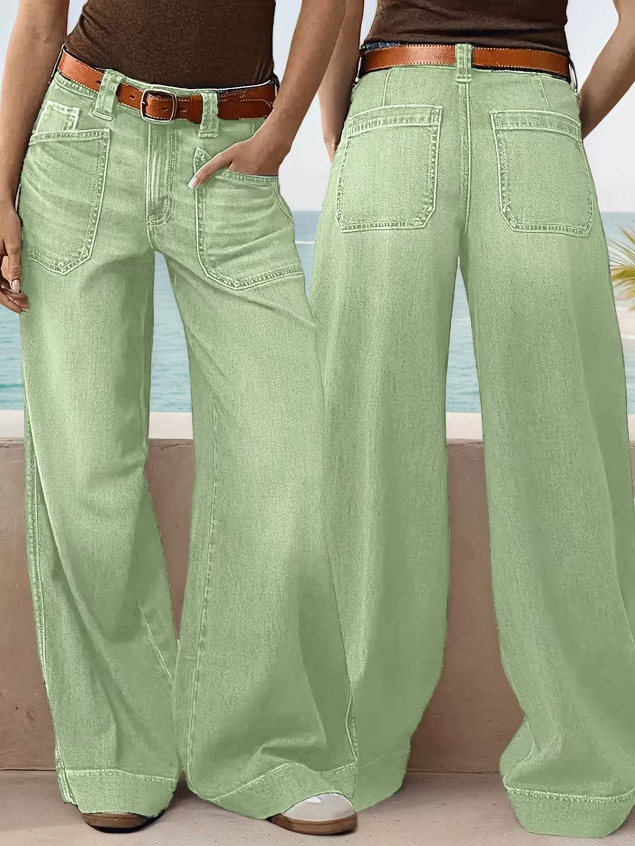 Classy Loose Slimming Ladies Straight Denim Women's Jeans