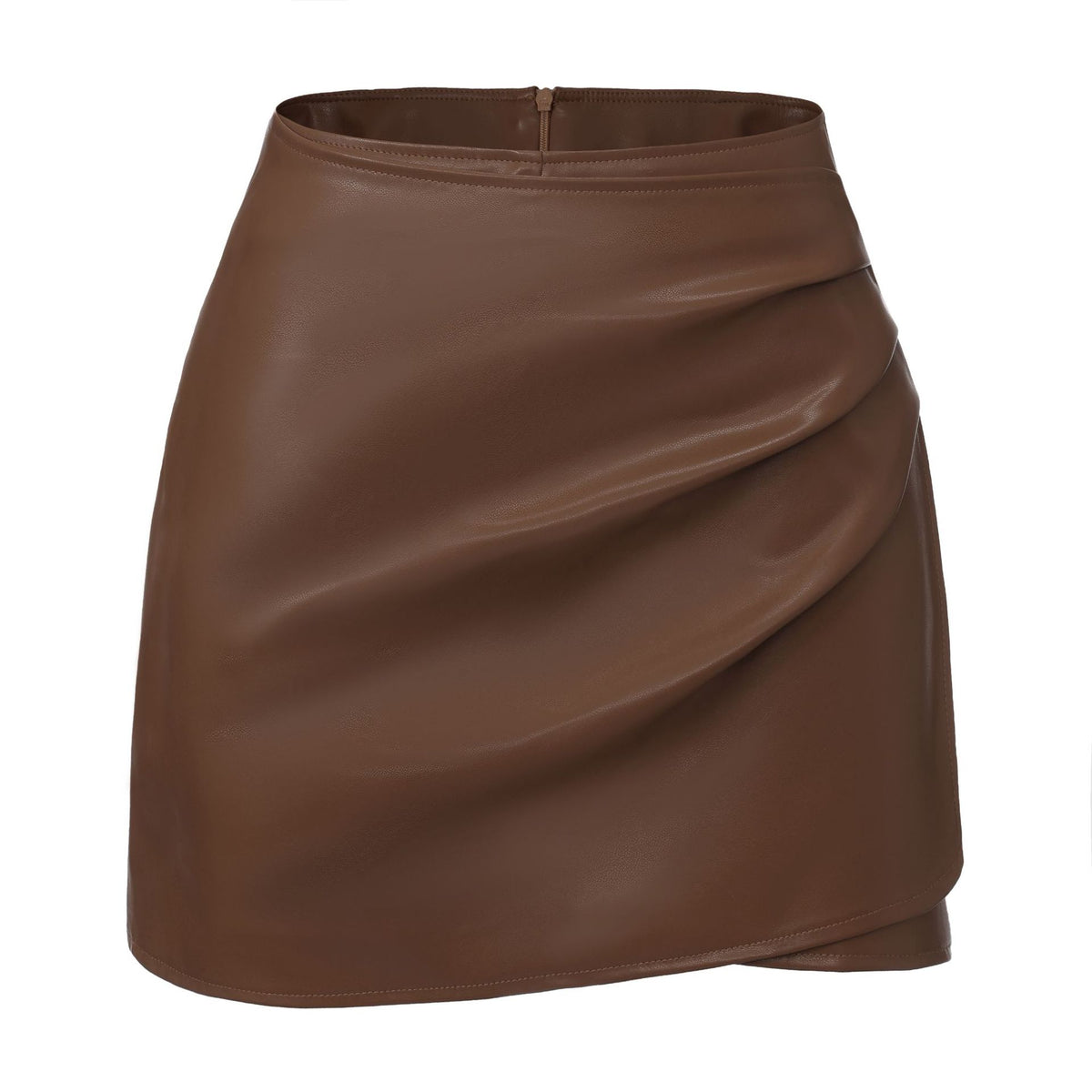 Women's Waist Zipper American Quality Sexy Leather Skirt
