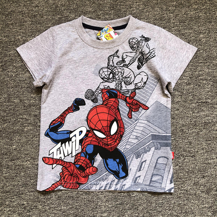Children's Cartoon Captain Spider Hero Series Boy Children's T-shirt