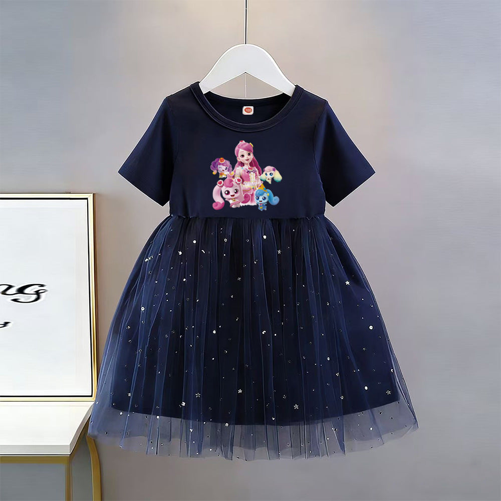Children's Wonderful Cute Summer Short Sleeve Princess Children's Dress