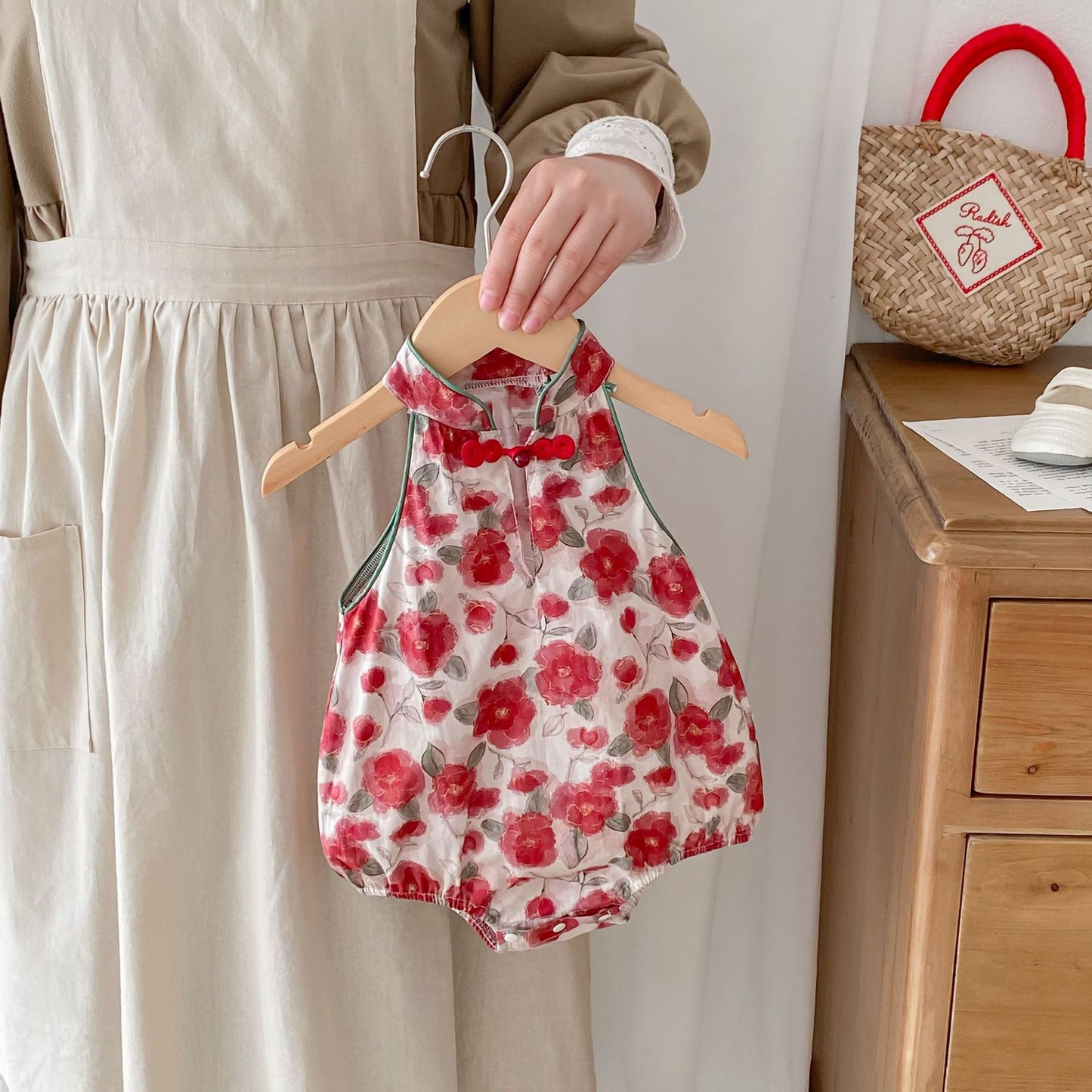 Summer Clothes Class Sling Vest Garments Chinese Style Born Jumpsuit, Climbing Suit