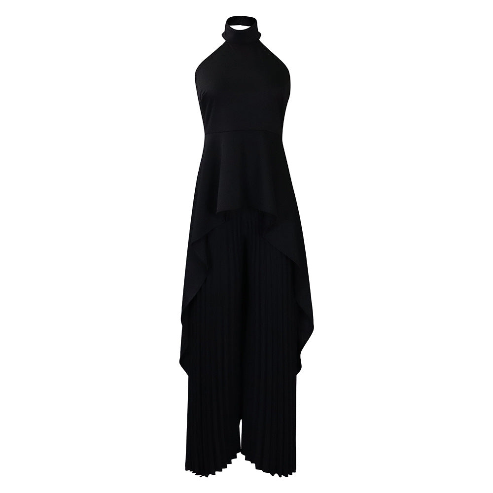 Graceful Glamorous Women's Sleeveless Irregular Two-piece Pants