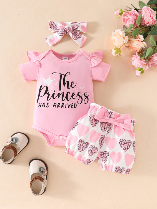 Infant Short Sleeve Shorts Letter Printing Children's Suit