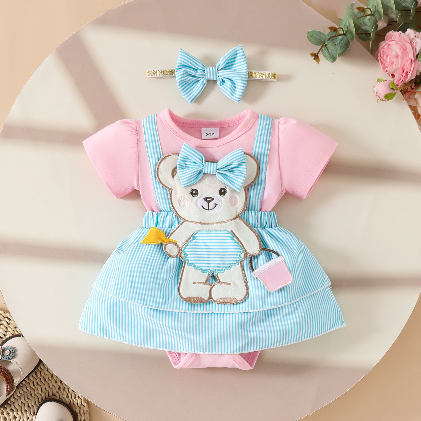 Zhang Fake Suspenders Triangle Rompers Striped Dress Summer Jumpsuit, Climbing Suit