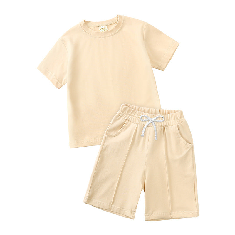 Children's Summer Boy Loose Casual Short-sleeved Shorts Children's Suit
