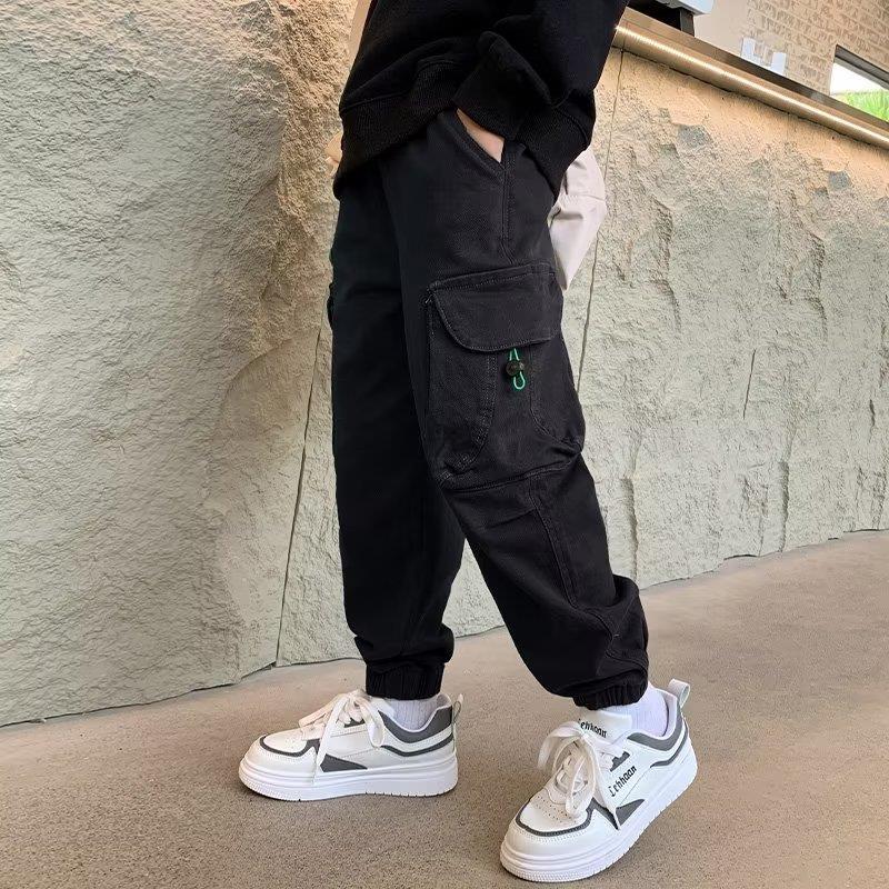 Children's Clothing Boys Spring Teens Trousers Overalls Children's Pants