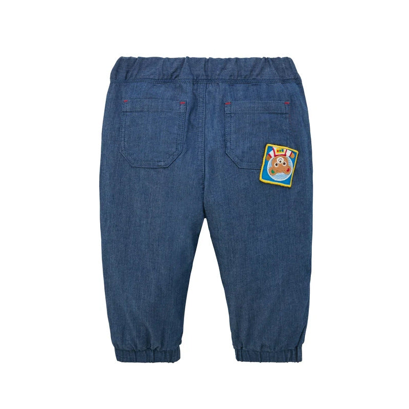 Bear Rabbit Badge Trousers Letter Embroidered Children's Pants