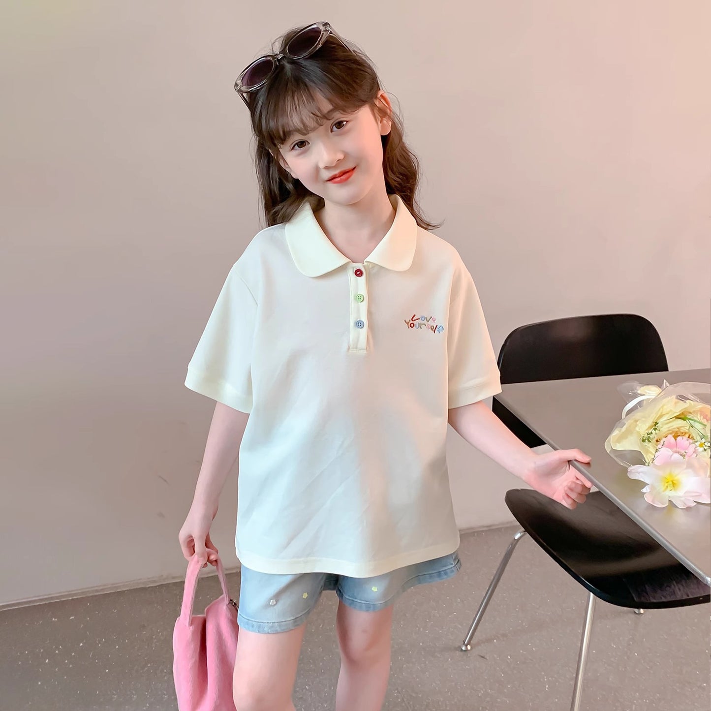 Children's Short-sleeved Summer Fashionable Clothing Little Shirt Children's T-shirt