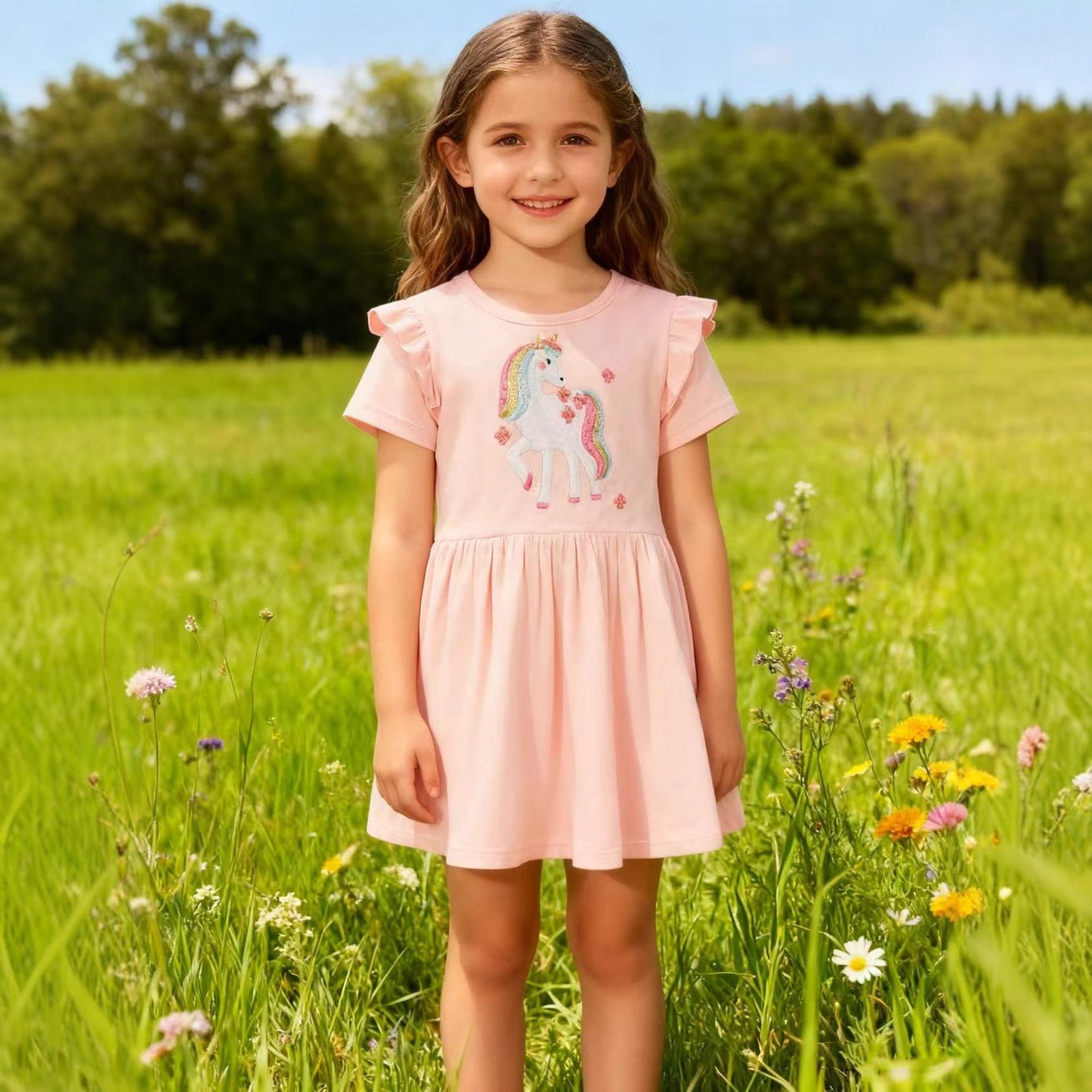 Elegant Children's Summer Princess Short Skirt Children's Dress