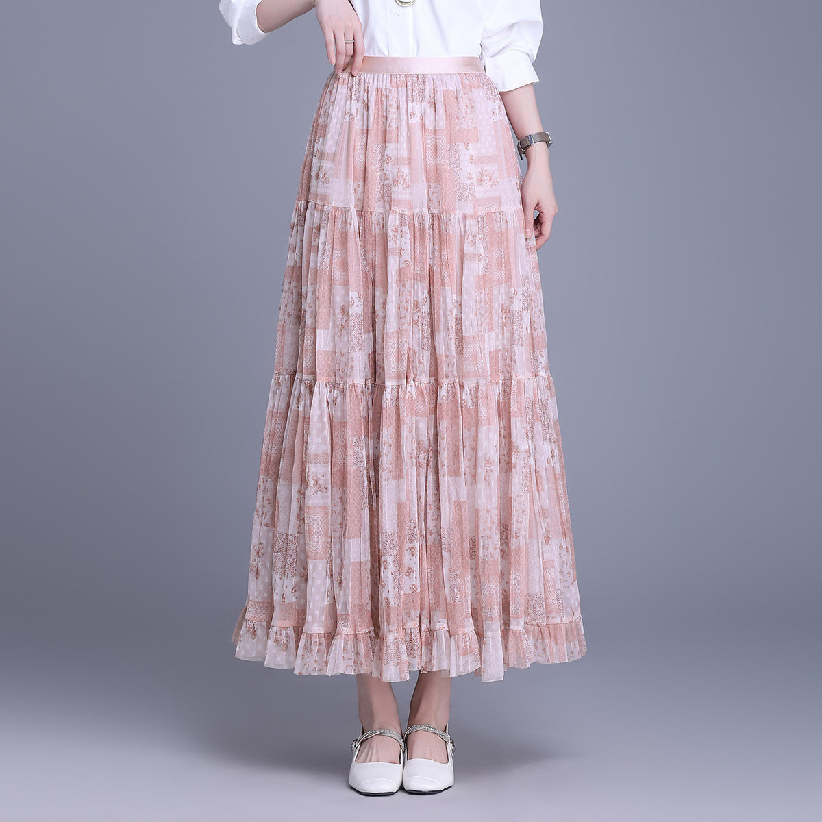 Women's Pleated Elegant Casual High Waist Slimming A- Line Skirts