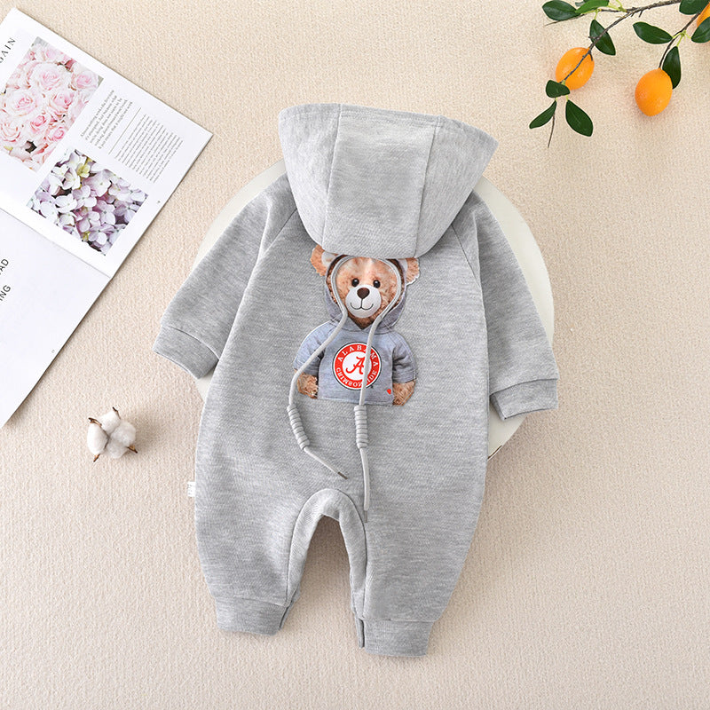 Women's & Men's Born Zipper Romper One Month Old Clothes Hooded Jumpsuit, Climbing Suit