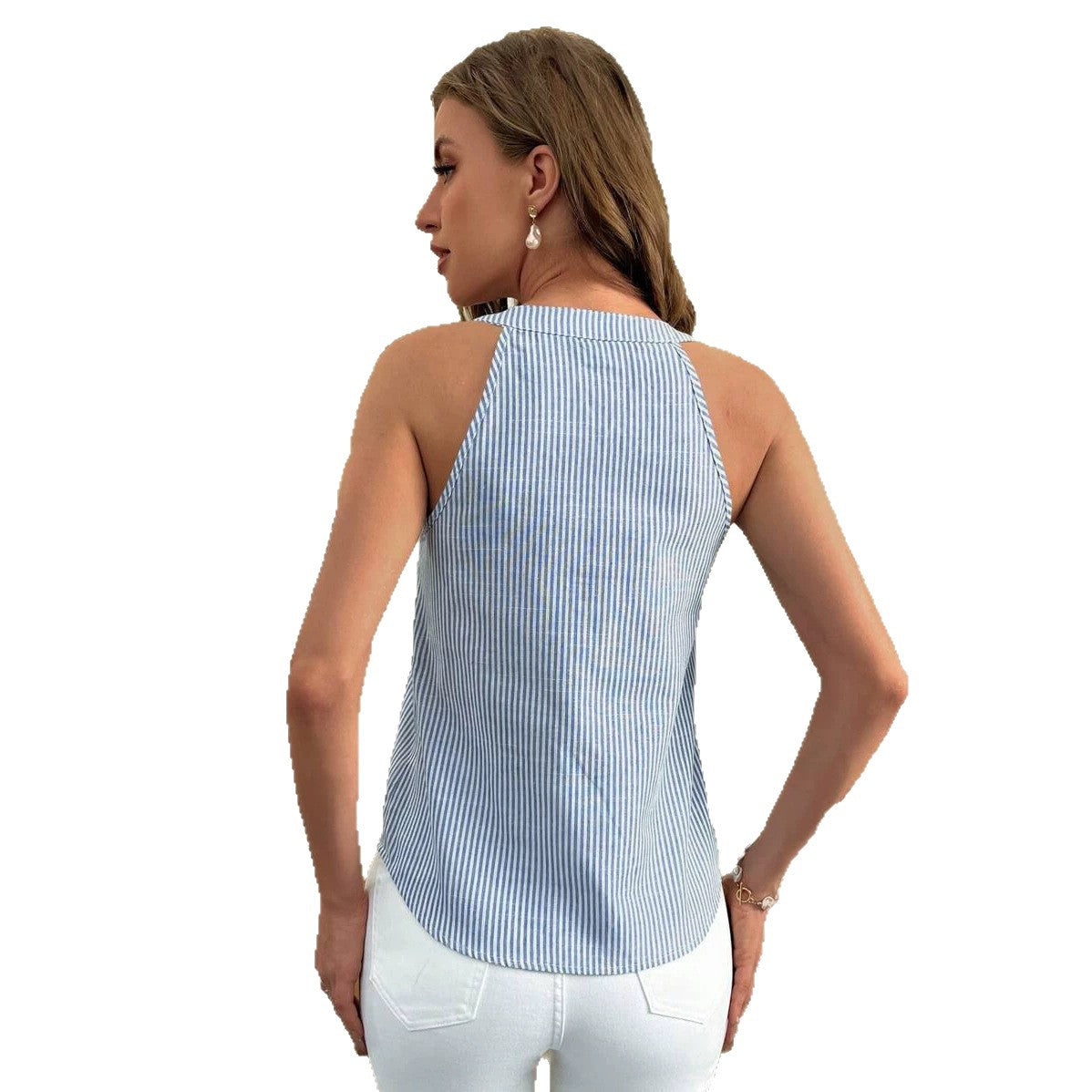 Women's Summer Temperament Commute Slim Fit Buttons Blouse