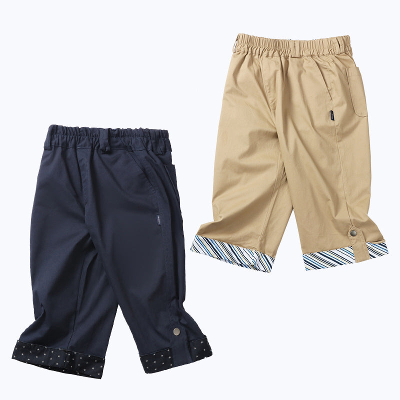Children's Secondary School Uniform Boys Printed Middle Summer Children's Pants