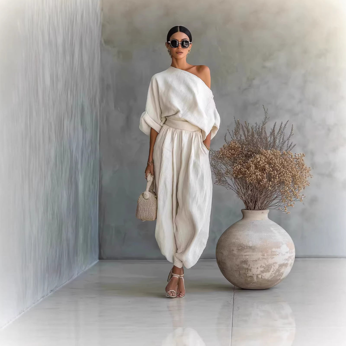 Spring Solid Color Elegant Pocket Versatile Loose Fashion Casual Suit