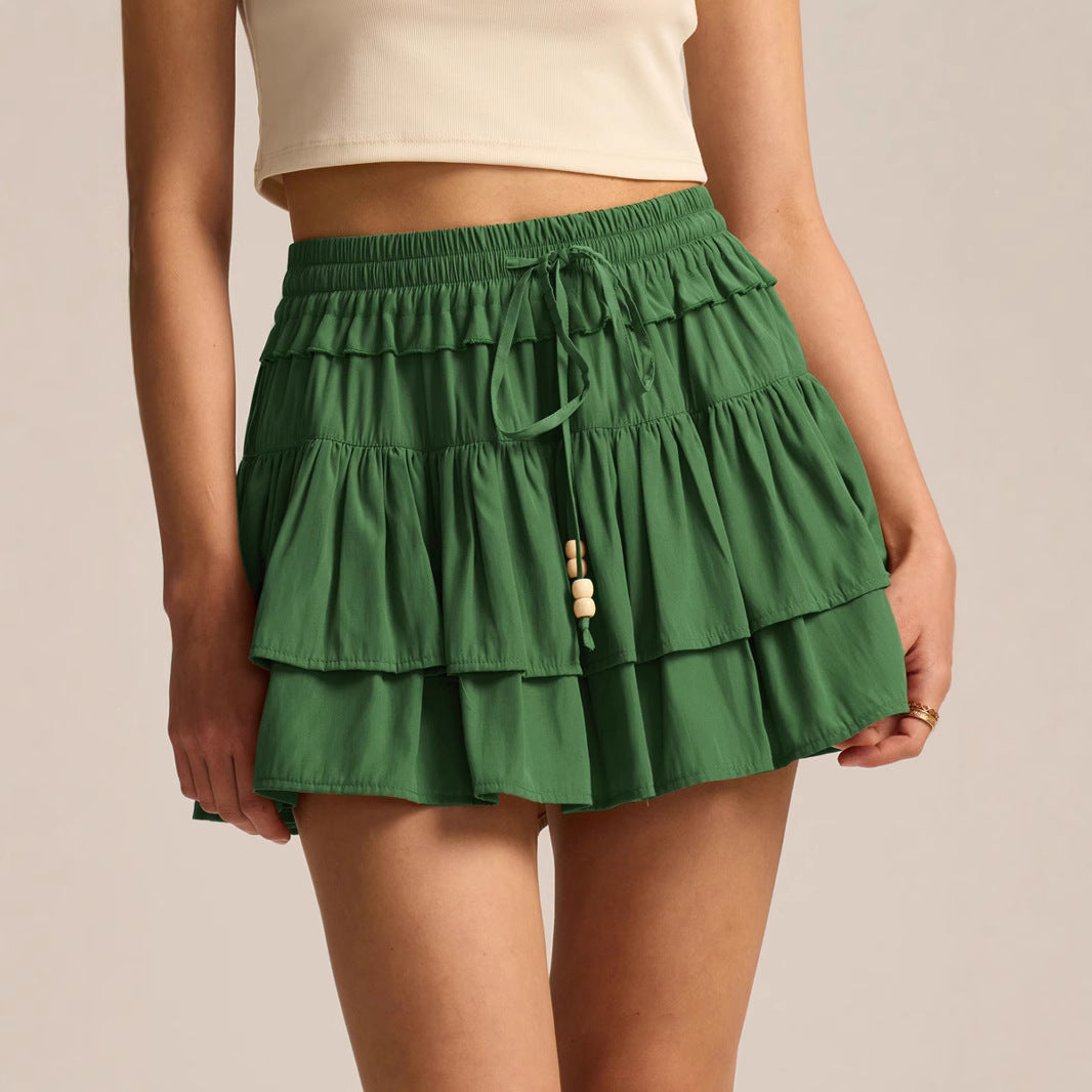 Women's Drawstring Summer High Waist Compression Skirt
