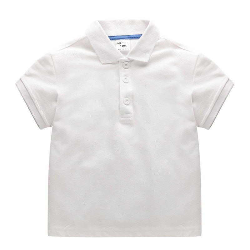 Children's Short-sleeved Summer Cotton Solid Color Shirt Casual Children's T-shirt
