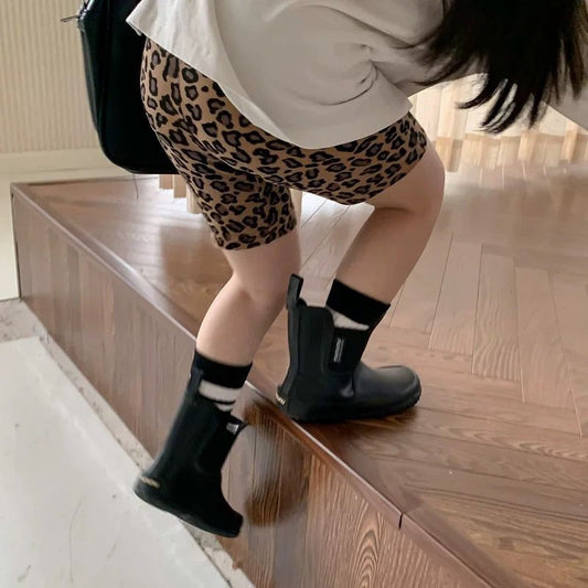 Children's Clothing Leopard Print Shorts Leggings Riding Stretch Children's Pants