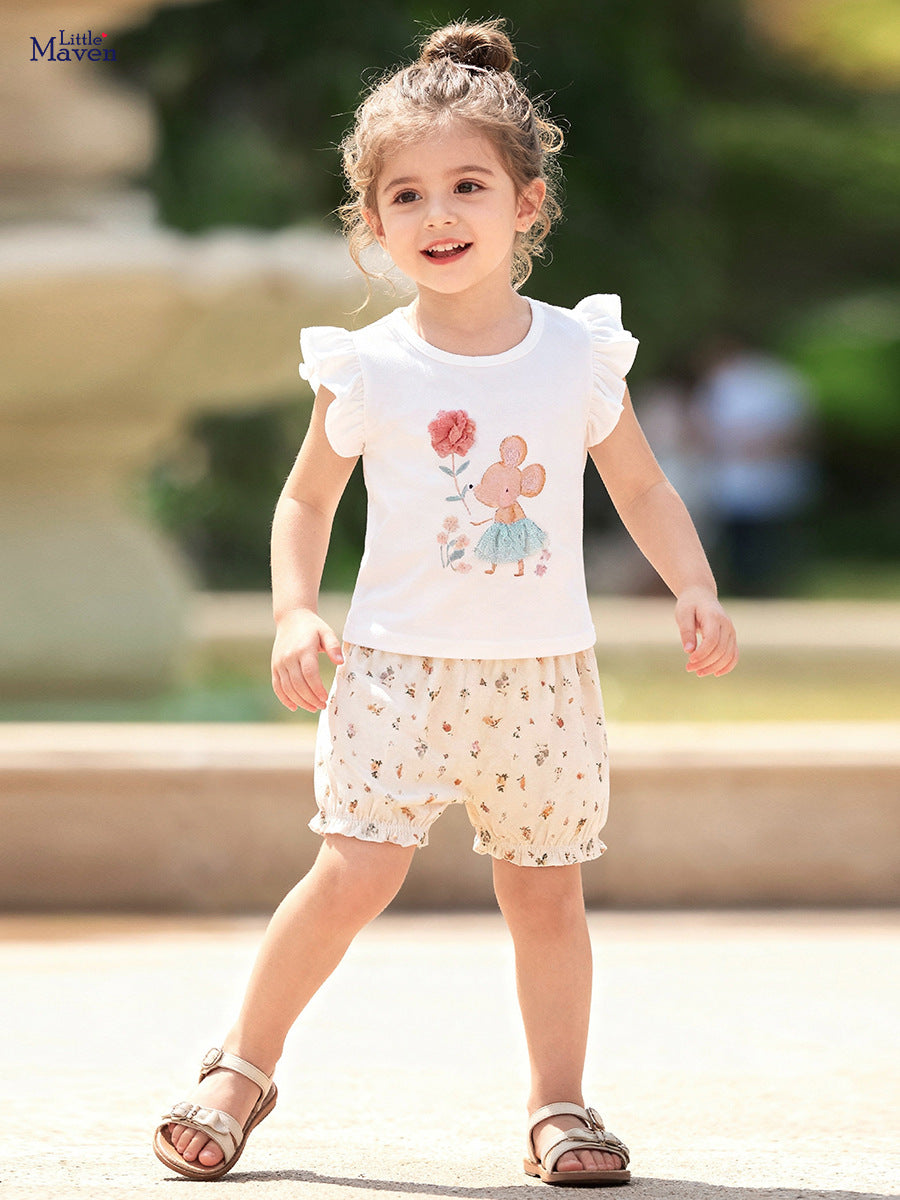 Classy Children's Summer Cute Cartoon Clothing Children's Suit