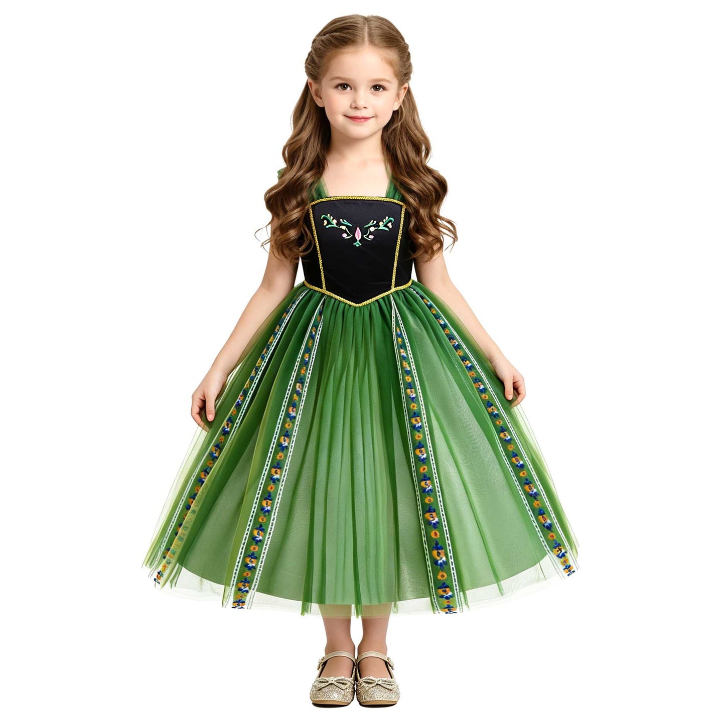 Frozen Princess Anna Tulle Skirt Performance Stage Children's Dress