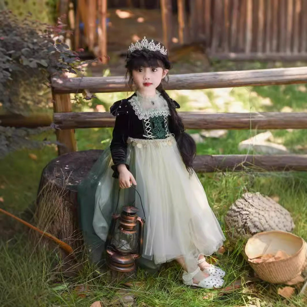 Children's Anna Birthday Princess Style Luminous Gauze Skirt Pettiskirt Children's Dress