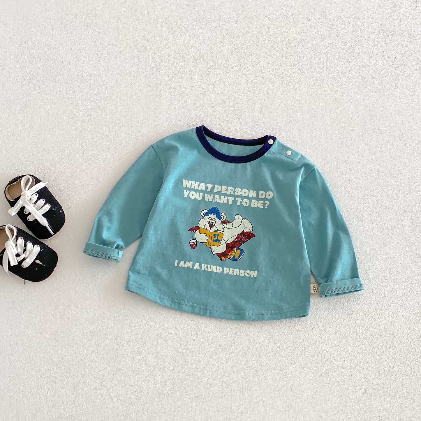 Children's Cartoon Spring Fashion Printed Korean Style Fashionable Children's T-shirt