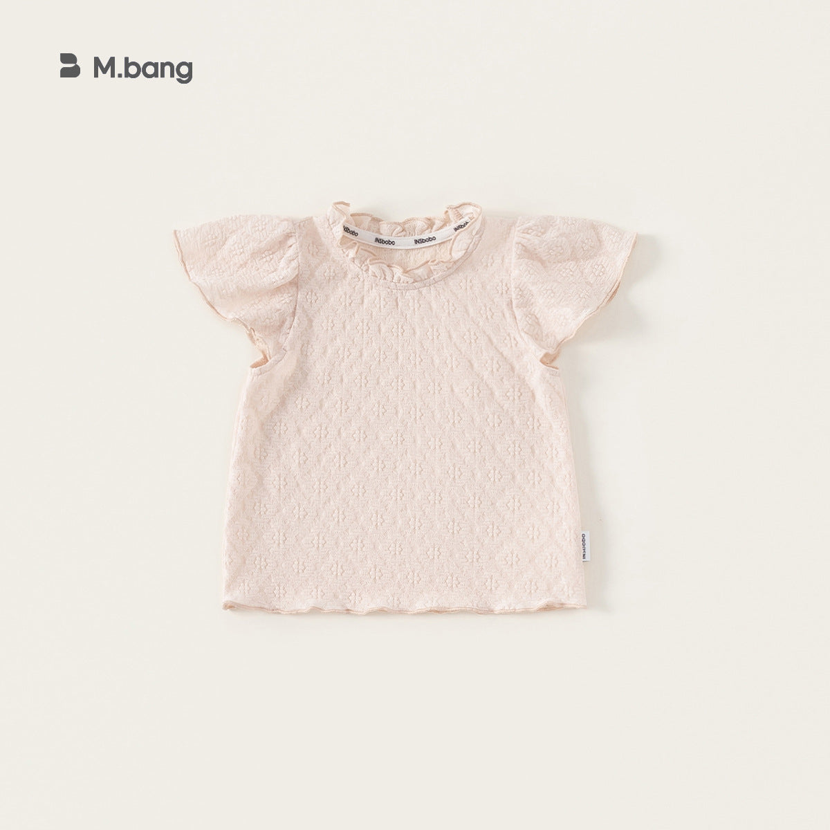 Children's Short-sleeved Summer Dress Western Style Wooden Ear Small Medium Children's T-shirt