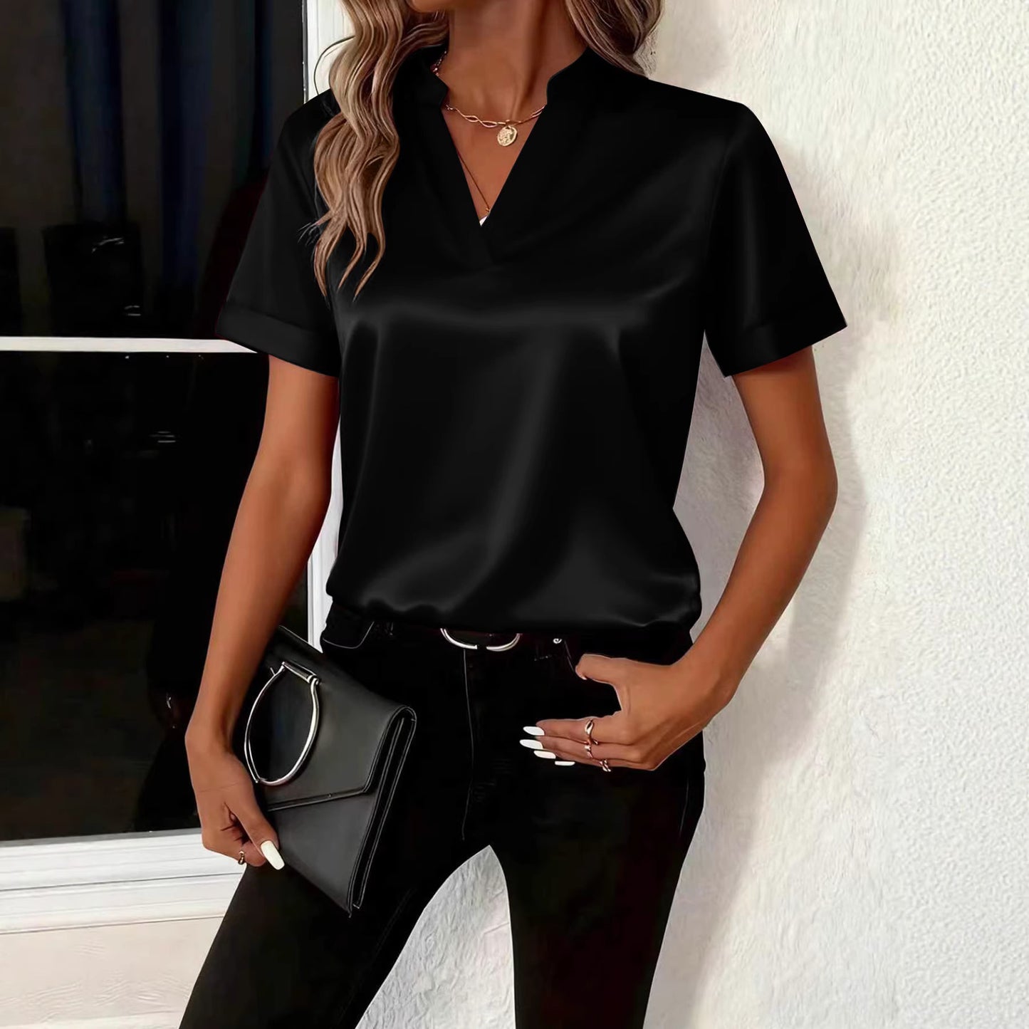 Innovative Women's Simple Temperamental Loose Shirt Women's T-shirt