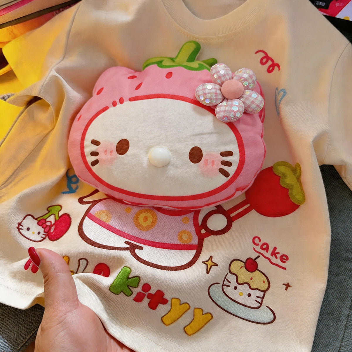 Children's Cotton Summer Loose Short Sleeve Cute Children's T-shirt