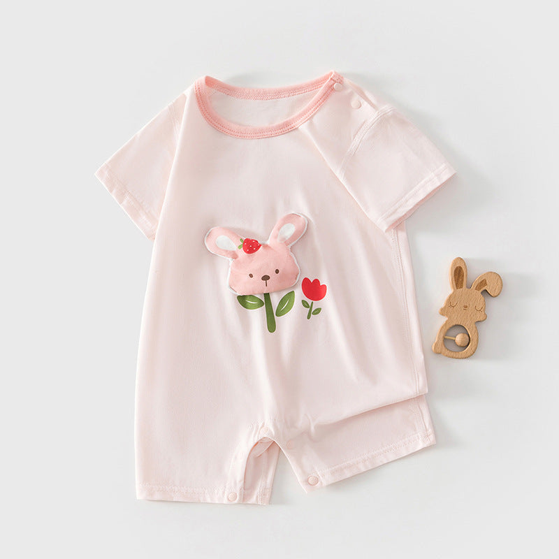 Modal Jumpsuit Summer Short Sleeved Kazakhstan Romper Born Jumpsuit, Climbing Suit