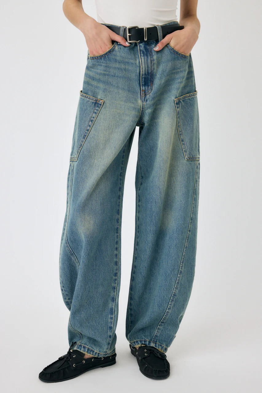 Women's Autumn Retro Washed Tooling Style Antique Finish Women's Jeans