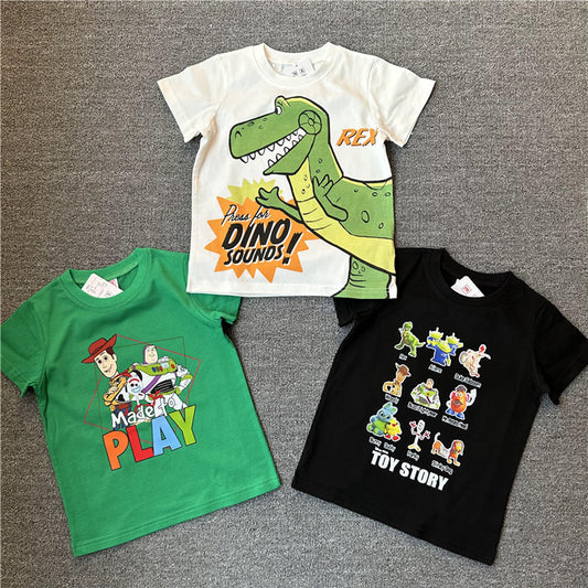Children's Single Summer Toy Mobilization Series Short-sleeved Children's T-shirt