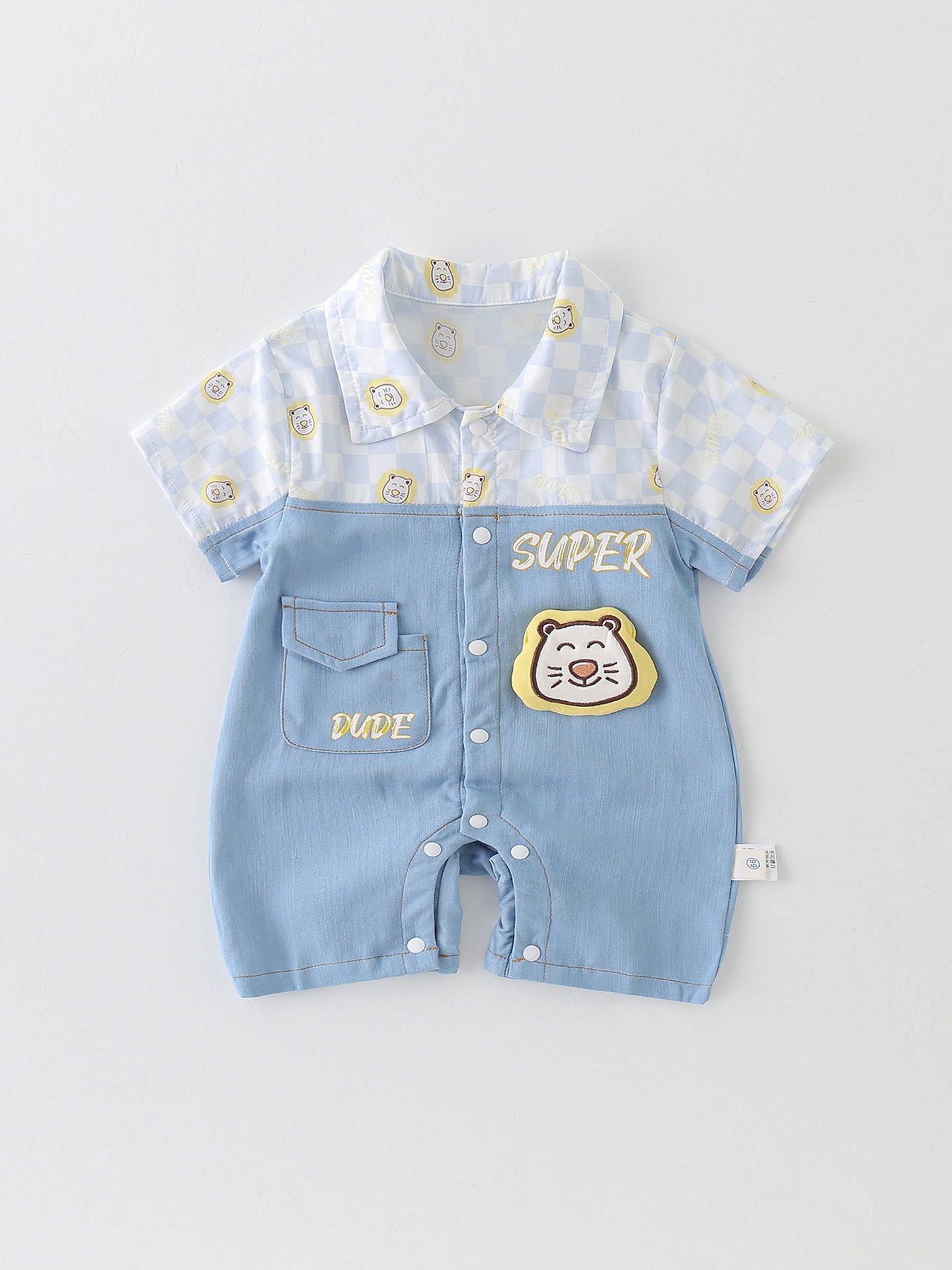 Romper Korean Style Trendy Fake Two Pieces Jumpsuit, Climbing Suit