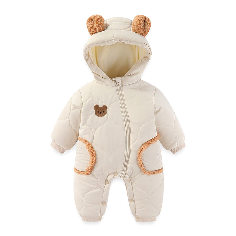 Thickened Warm Jumpsuit Born Woven Romper Toddler Outwear Jumpsuit, Climbing Suit
