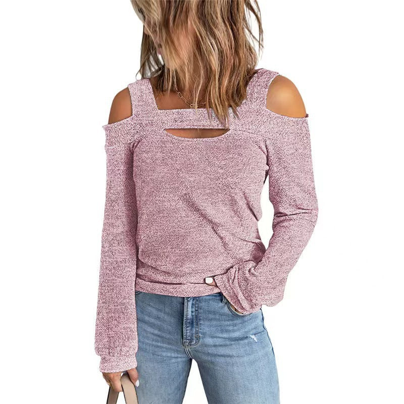 Women's Fashion Casual Solid Color Loose Long Women's T-shirt