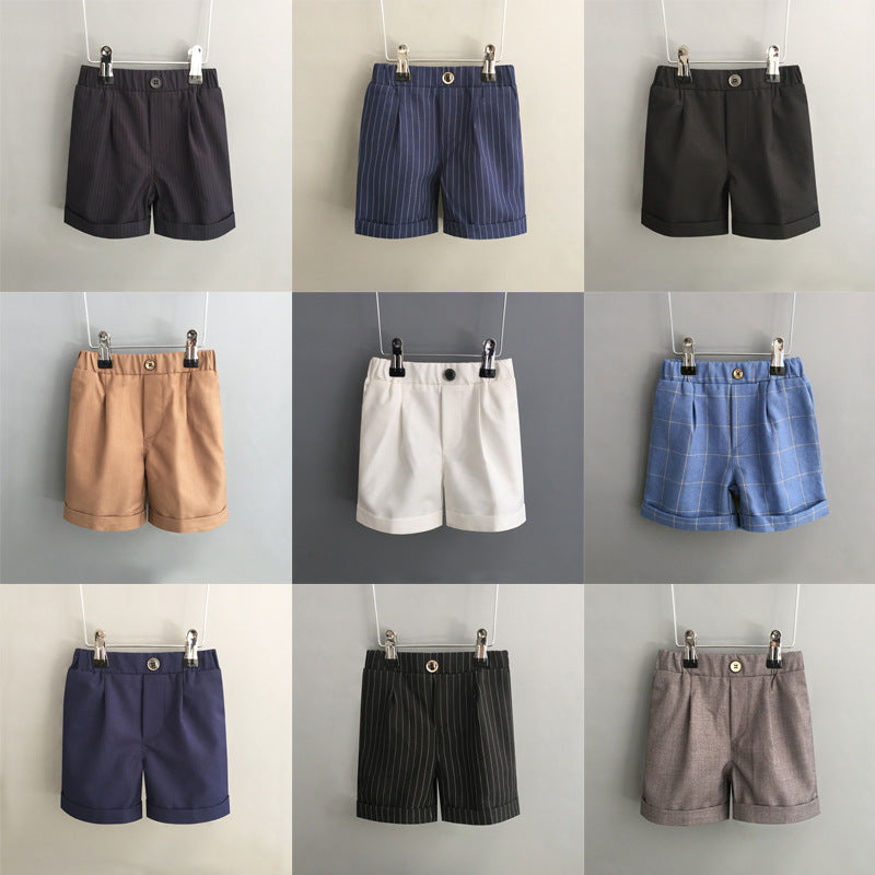 Children's Suit Summer Boys Black Primary School Performance Wear Short Children's Pants