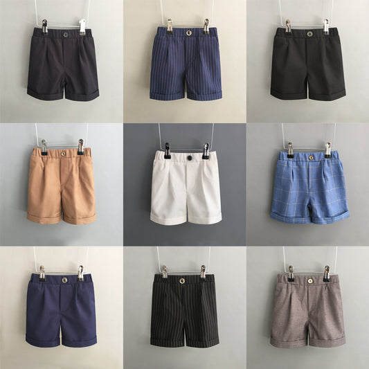 Children's Suit Summer Boys Black Primary School Performance Wear Short Children's Pants