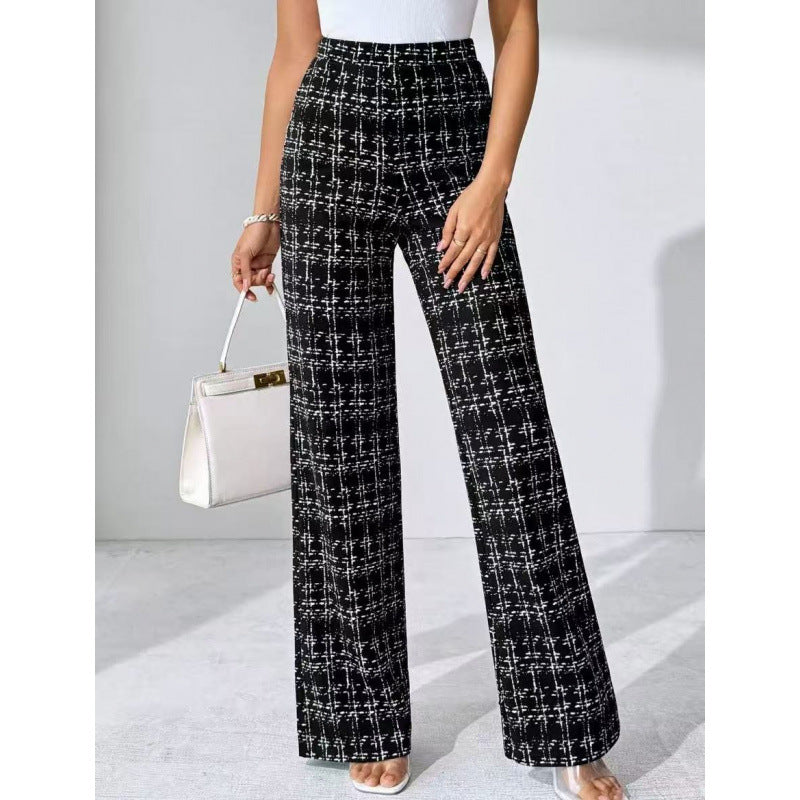 Stylish Women's Fashionable Simple Printed Trousers Casual Pants